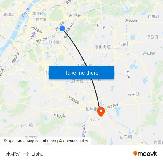 水街坊 to Lishui map