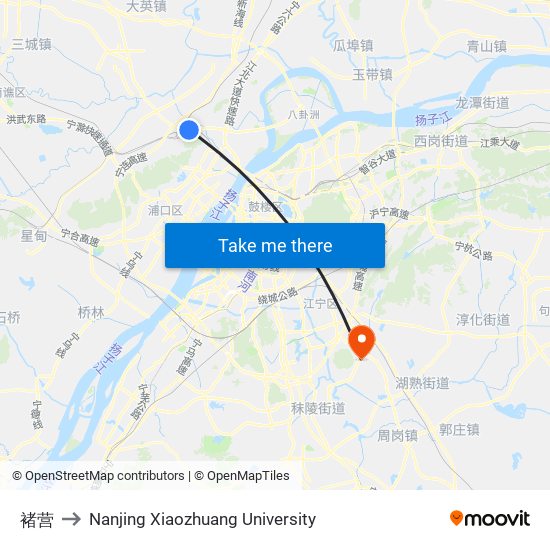 褚营 to Nanjing Xiaozhuang University map