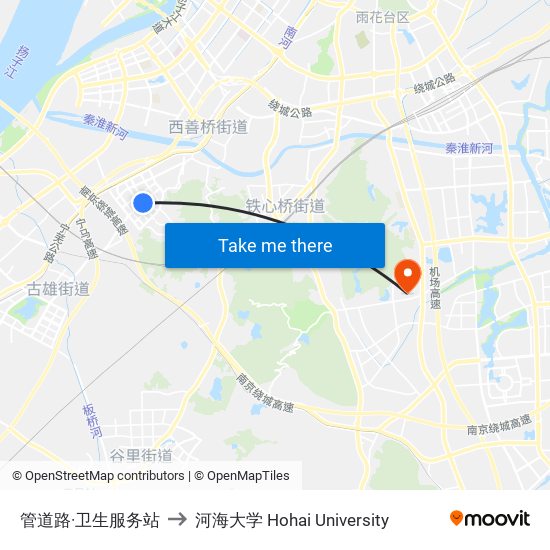 管道路·卫生服务站 to 河海大学 Hohai University map