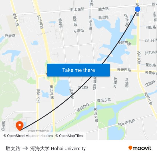 胜太路 to 河海大学 Hohai University map