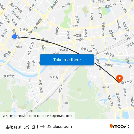 Lotus New City North Court North Gate to D2 classroom map