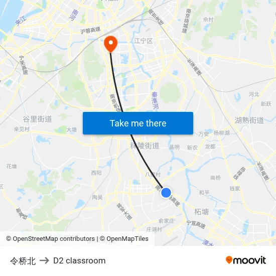 Ling Bridge North to D2 classroom map