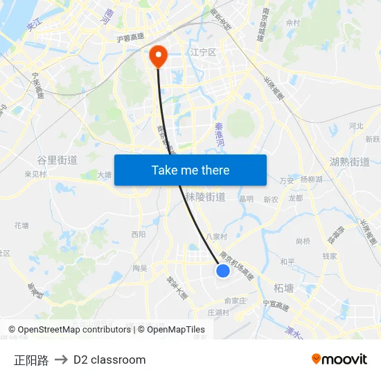 Zhengyang Road to D2 classroom map