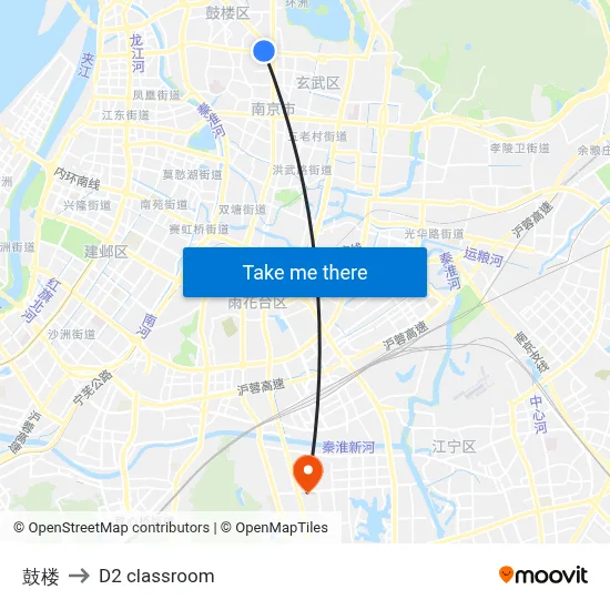 Drum Tower to D2 classroom map