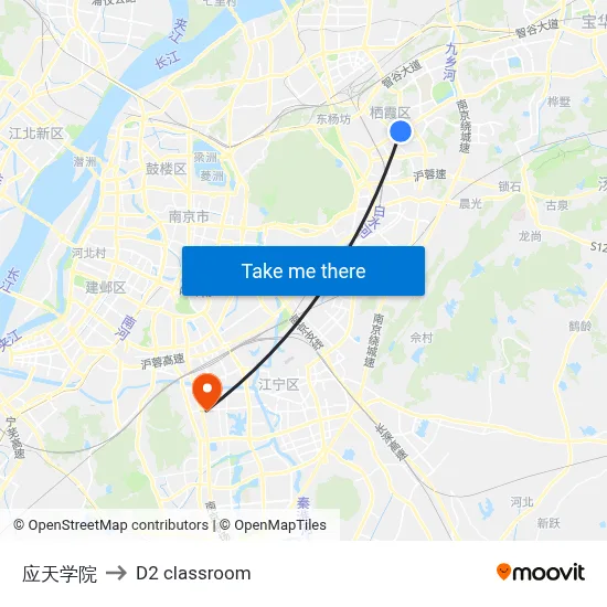 Yingtian College to D2 classroom map