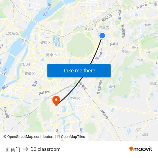 Xianhe Gate to D2 classroom map