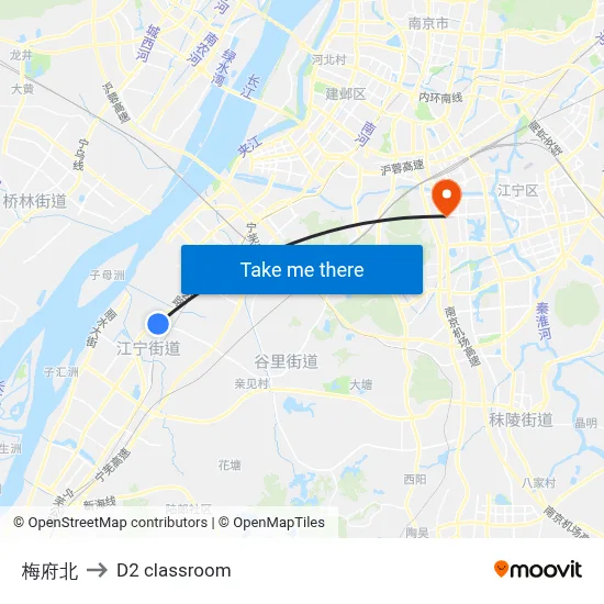 North Meifu to D2 classroom map