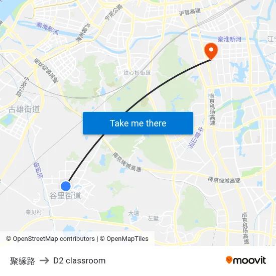 Juyuan Road to D2 classroom map