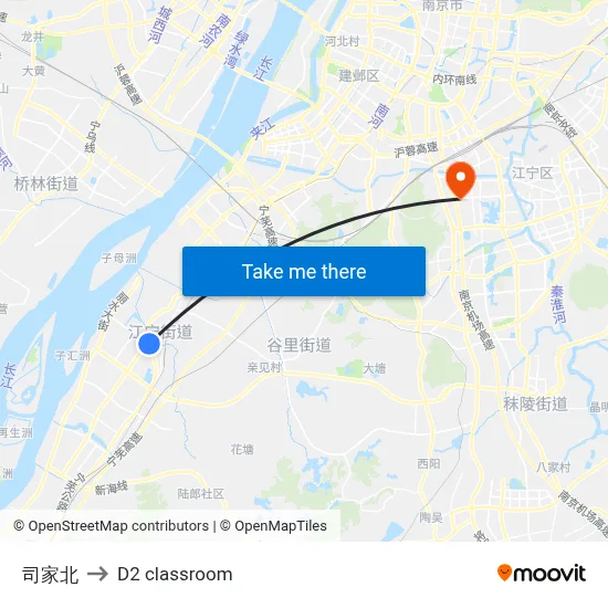 Sijia North to D2 classroom map