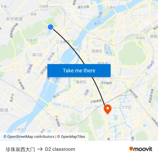 Pearl Spring West Gate to D2 classroom map