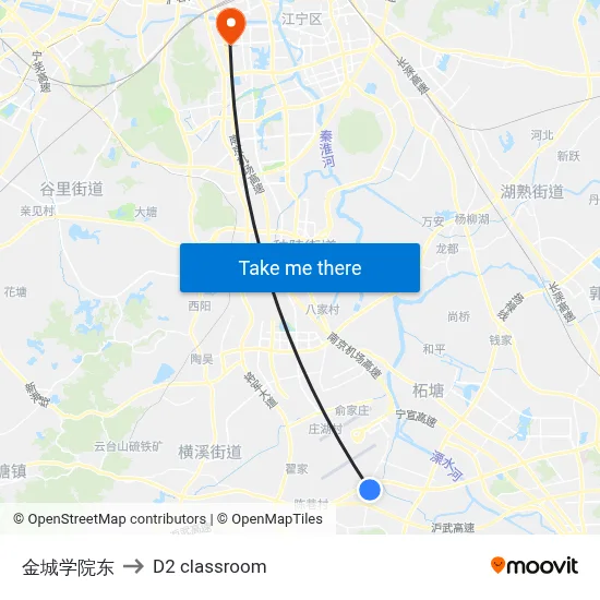 Jincheng College East to D2 classroom map
