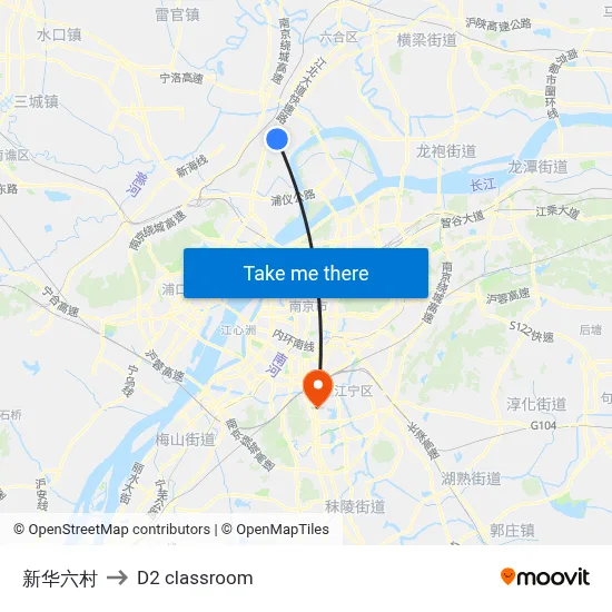 Xinhua 6th Village to D2 classroom map