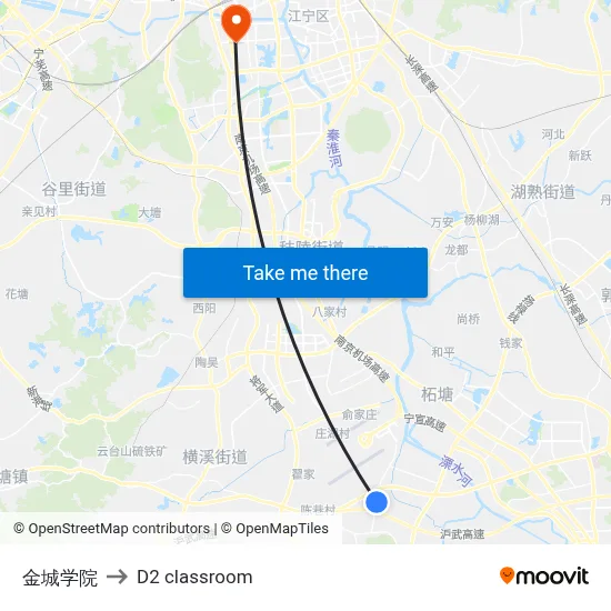 Jincheng College to D2 classroom map