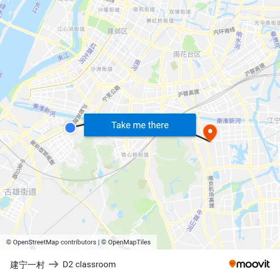 Jianning First Village to D2 classroom map