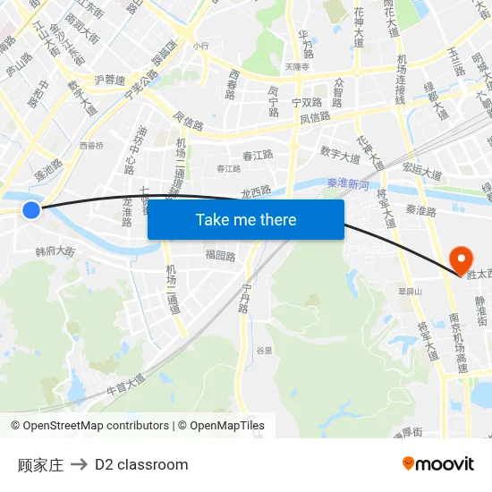 Gujiazhuang to D2 classroom map