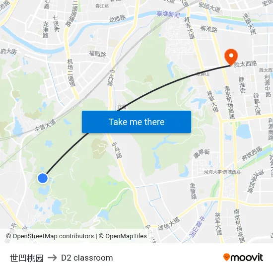 Shi'ao Peach Garden to D2 classroom map