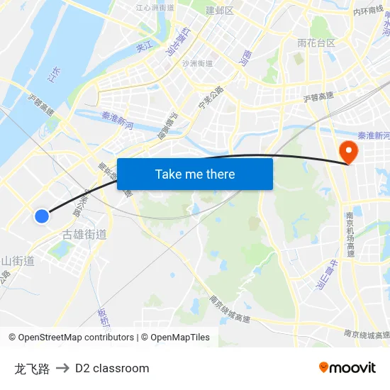 Longfei Road to D2 classroom map