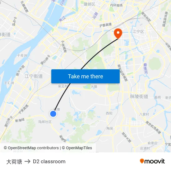 Big Lotus Pond to D2 classroom map