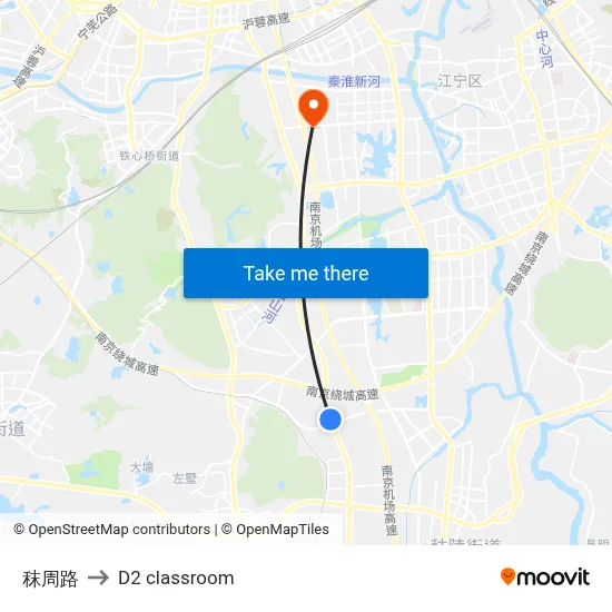 Mozhou Road to D2 classroom map