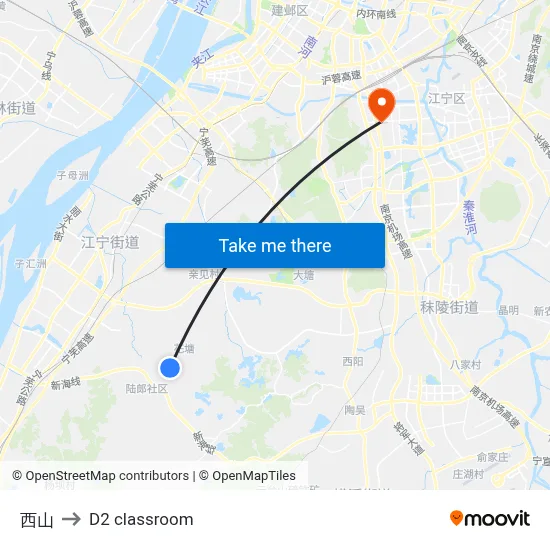 Nishiyama to D2 classroom map