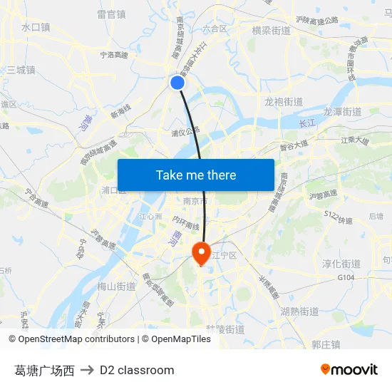 Getang Plaza West to D2 classroom map