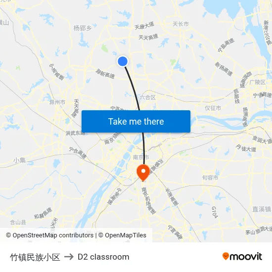 Zhu Zhen Ethnic Community to D2 classroom map