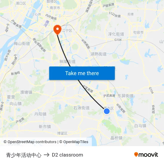 Youth Activity Center to D2 classroom map