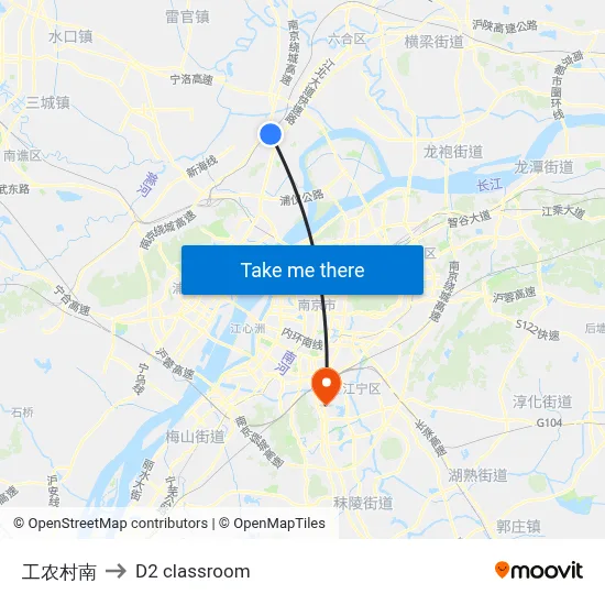 Gongnong Village South to D2 classroom map