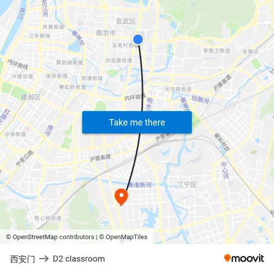Xi'an Gate to D2 classroom map