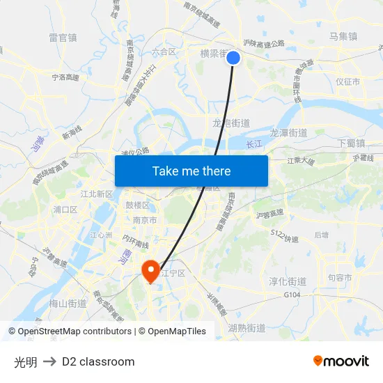 Guangming to D2 classroom map