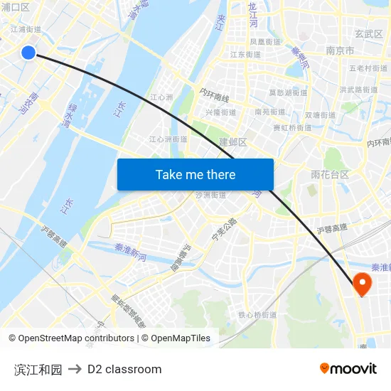 Binjiang Heyuan to D2 classroom map