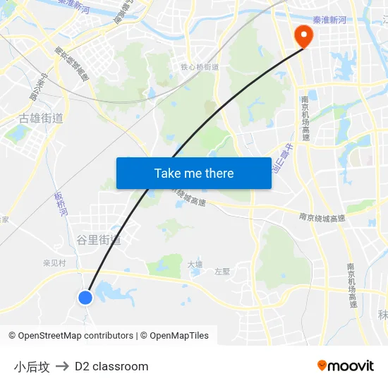Xiaohoufen to D2 classroom map