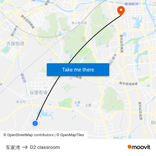 Chejiawan to D2 classroom map