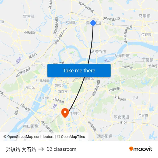 Xingzhen Road & Wenshi Road to D2 classroom map