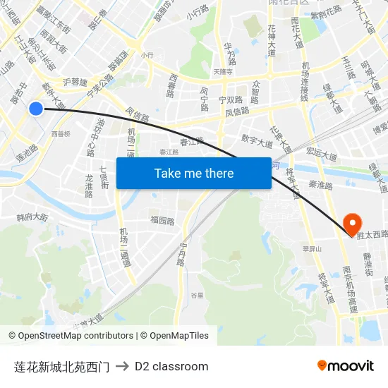 Lotus New City North Court West Gate to D2 classroom map