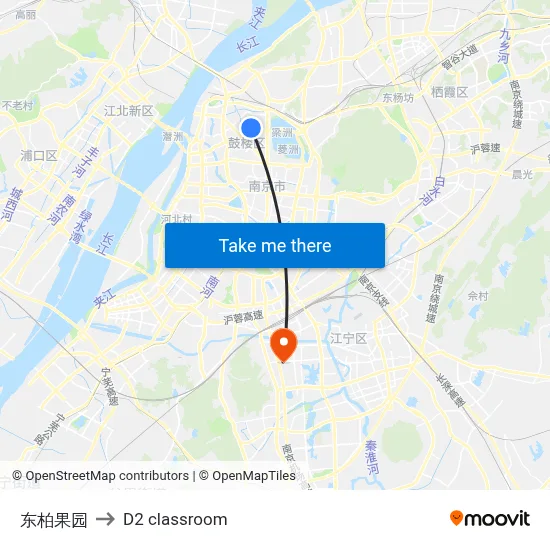 East Baiguo Garden to D2 classroom map