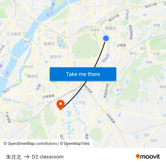 Zhuzhuang North to D2 classroom map