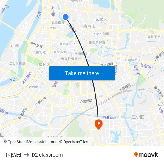 National Defense Park to D2 classroom map