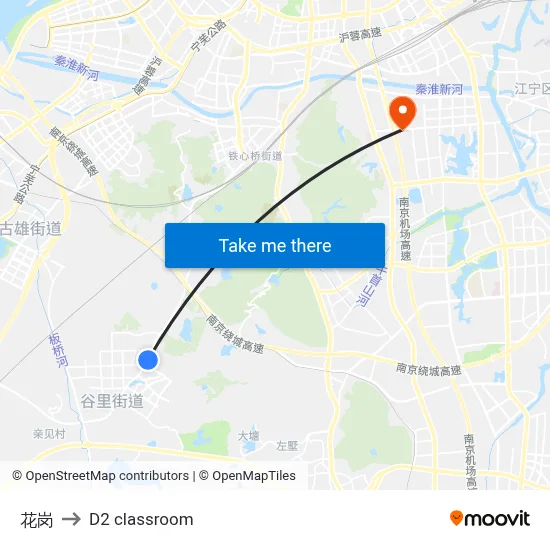 Huagang to D2 classroom map