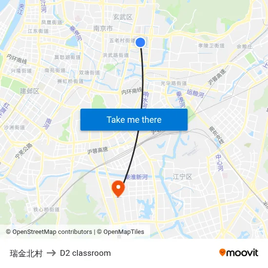Ruijin North Village to D2 classroom map
