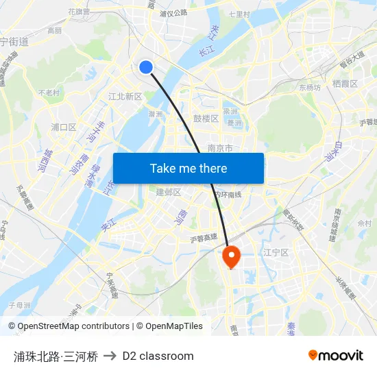 Puzhou North Road·Sanhe Bridge to D2 classroom map
