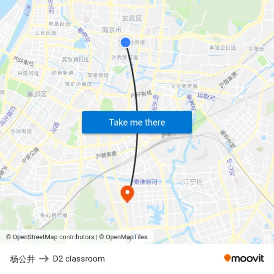 Yang Gong Well to D2 classroom map