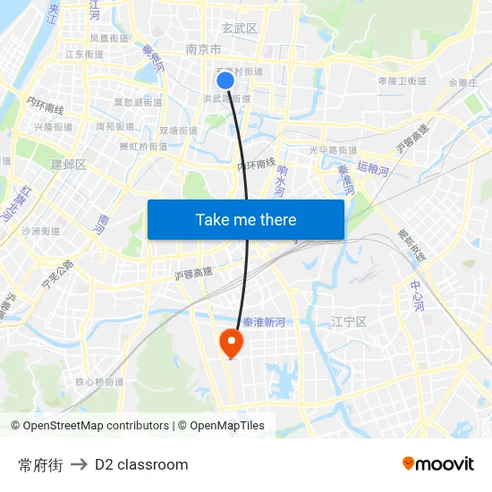 Chang Fu Street to D2 classroom map