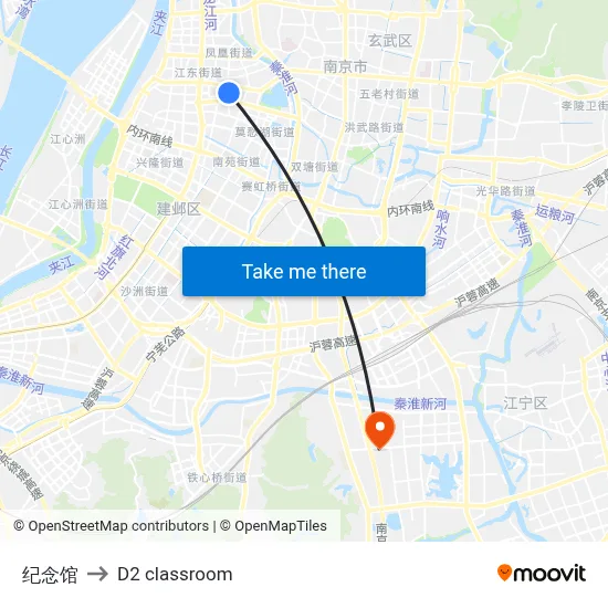 Memorial Hall to D2 classroom map