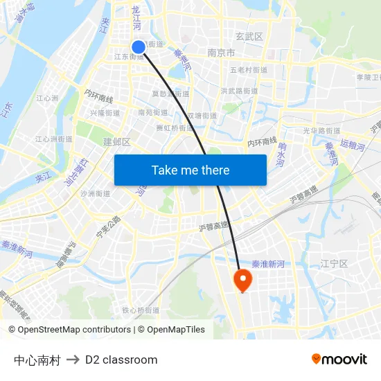 Central South Village to D2 classroom map