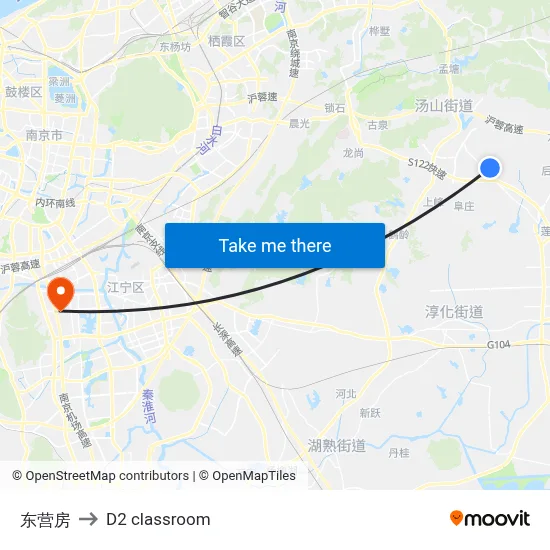 Dongyingfang to D2 classroom map