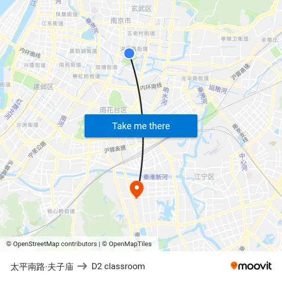 Taiping South Road·Fuzimiao to D2 classroom map