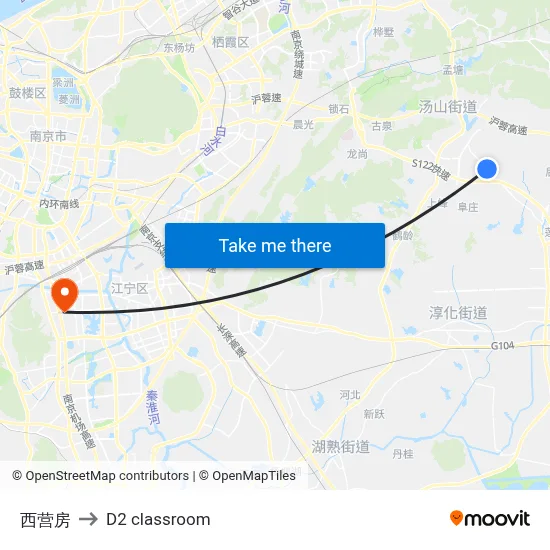 West Yingfang to D2 classroom map