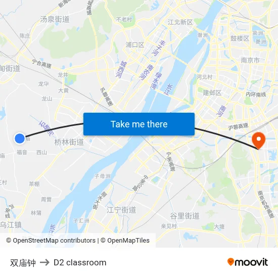 Shuangmiao Zhong to D2 classroom map