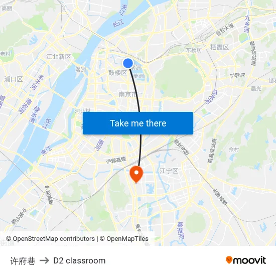 Xufu Lane to D2 classroom map